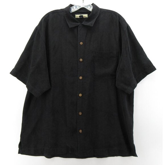 Tommy Bahama Shirt Medium Silk Hawaiian Loop Collar Camp Resortwear - Picture 1 of 10